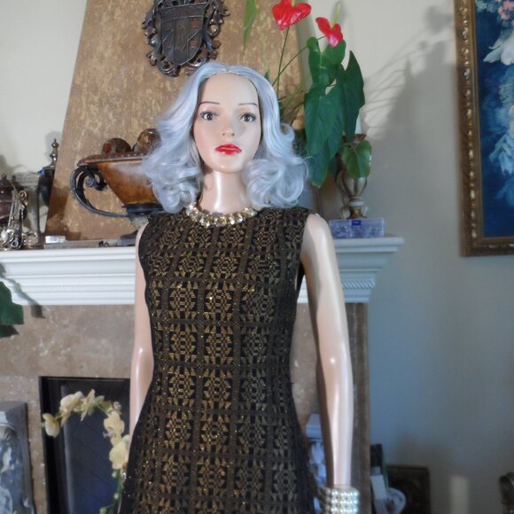Christian Lacroix Paris 2000's Collection Black Gold Brocade Dress Set Size S - Picture 4 of 16